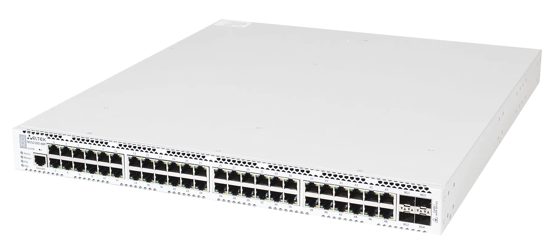 Ethernet-коммутатор MES2300B-48, 48x1G RJ45 + 4x10G SFP+, L3, 220V AC/12V DC