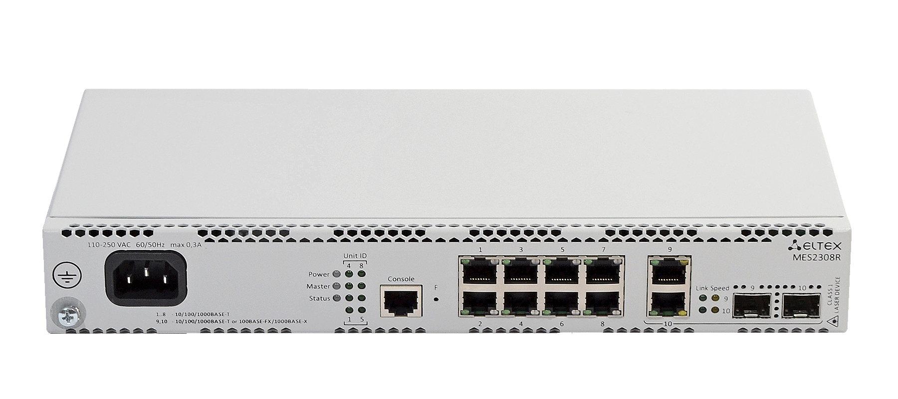 Ethernet-коммутатор MES2324, 24 порта 10/100/1000 Base-T, 4 порта 10GBase-R (SFP+)/1000Base-X (SFP), L3, 48V DC